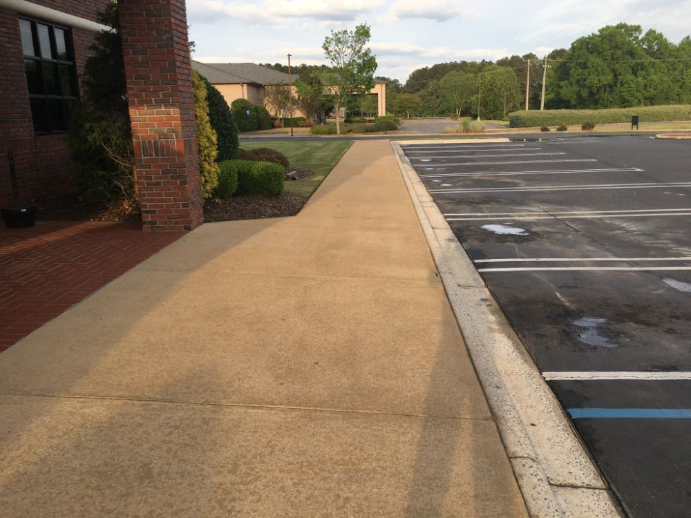 Sidewalk curbing cleaning sylacauga coosa pines